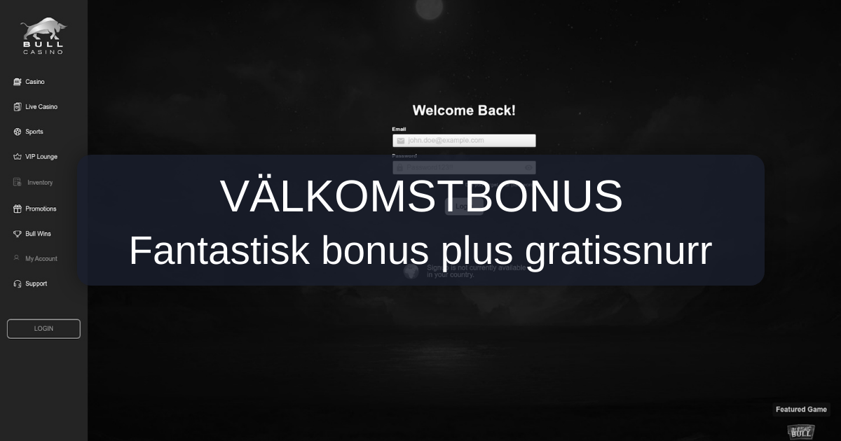 Bull Casino för svenska spelare